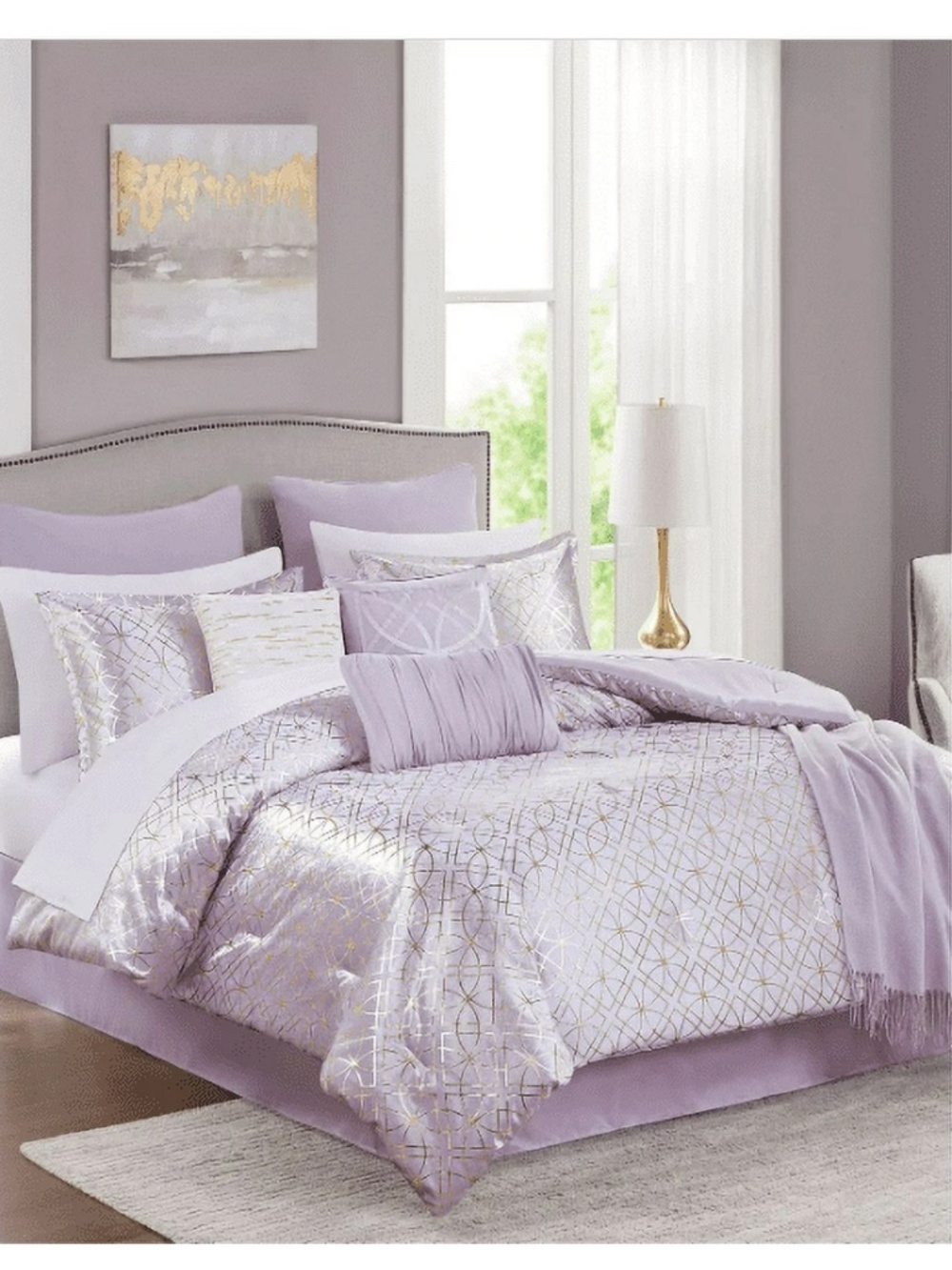 JLA HOME Solene Lilac - Queen, 14-Pc. Comforter Set 022164121995